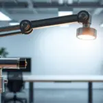Adjustable arm lighting