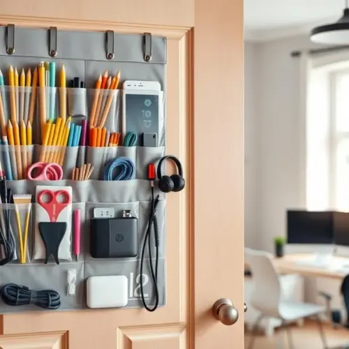 Transforming Doors into Storage Units for Tech and Office Supplies