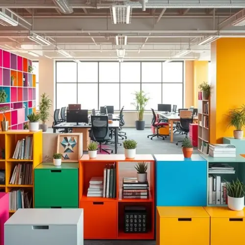 Using Square Storage Modules to Create Flexible Office Layouts