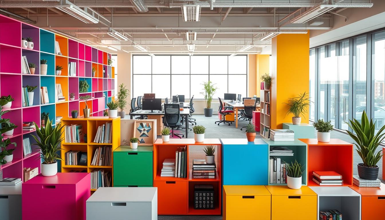 Using Square Storage Modules to Create Flexible Office Layouts