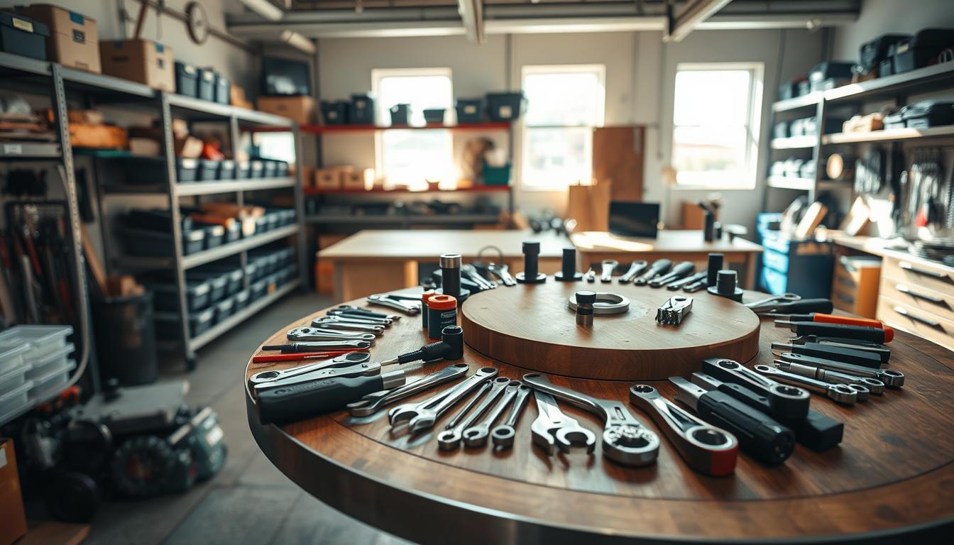 The Use of Turntables for Rapid Access to Frequently Used Tools