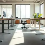 Standing desk converters