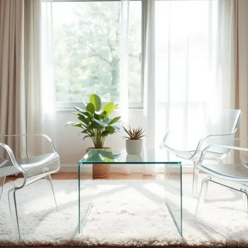 Using Transparent and Minimalist Furniture to Open Up Small Rooms