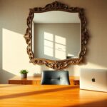 Reflective desk surfaces