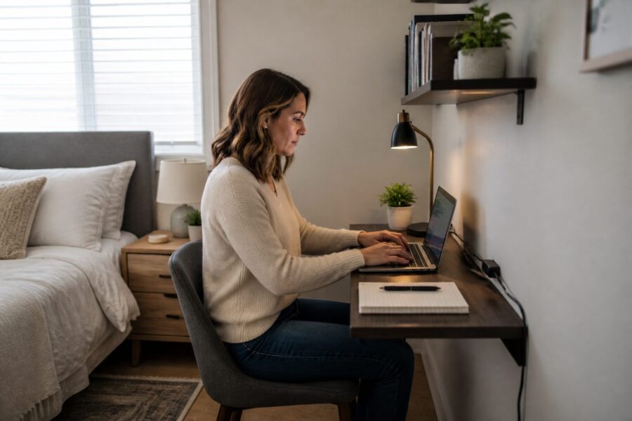 Narrow Writing Desks for Bedrooms: How to Build a Focused Office in Limited Space