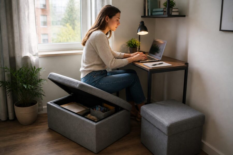 Storage Ottomans as Office Furniture: Smart Seating for Small Workspace Setups