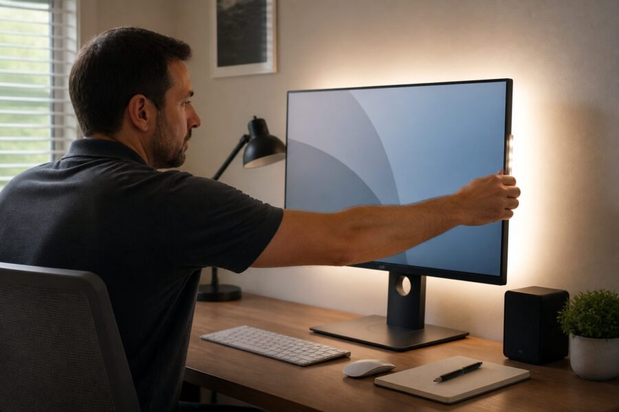 Bias Lighting Behind Your Monitor: The Simple Upgrade That Reduces Eye Strain in a Small Office