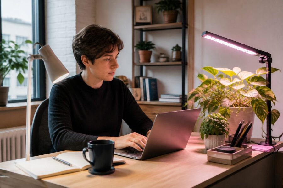 Grow Lights at Your Desk: Combining Plant Health and Productivity Lighting in One Setup