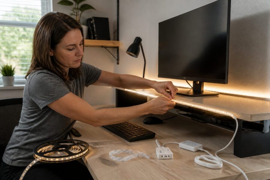 LED Strip Lights for Your Home Office: An Ambient Lighting Setup Guide