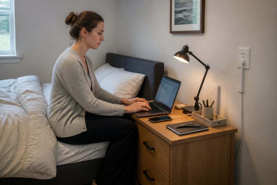 Nightstand Offices: How to Set Up a Functional Workspace Right Beside the Bed